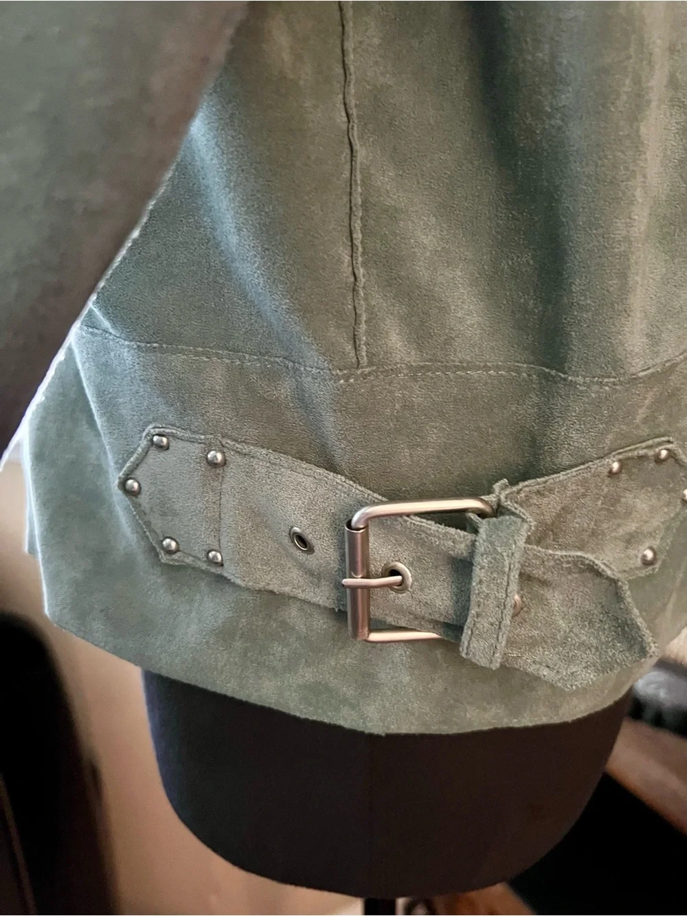 Blank NYC Mint Green Suede Moto Jacket - Picture 4 of 7